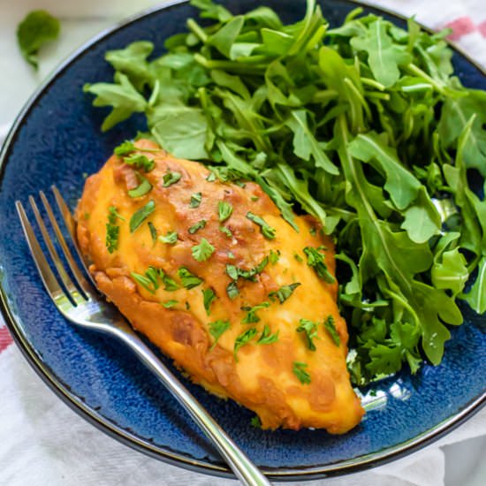 4 Ingredient Hummus Crusted Chicken