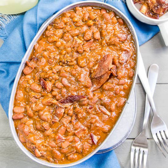 Bourbon Brown Sugar Baked Beans