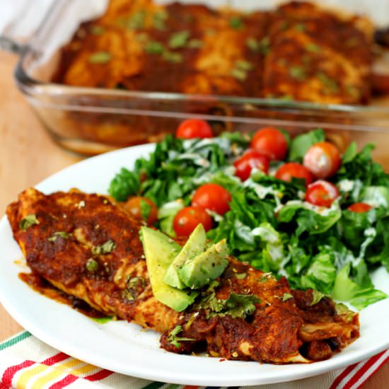 Chicken Black Bean Enchiladas