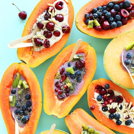 Tropical Papaya Boats