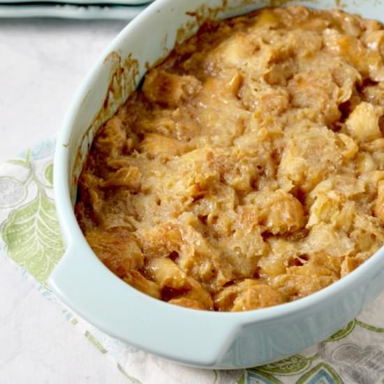Caramel Croissant Bread Pudding