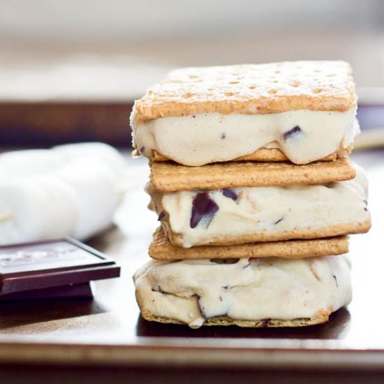 Toasted S’mores Ice Cream Bars