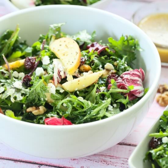 Walnut Apple Kale Salad