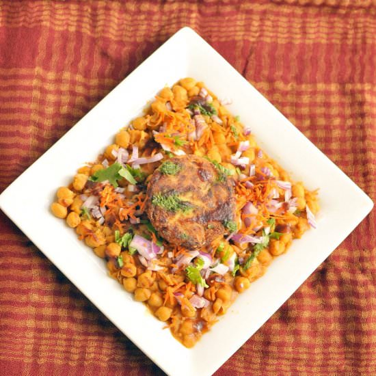 Potato Patties & Chickpea Chaat
