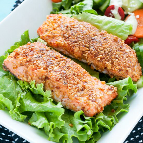Sriracha Almond Crusted Salmon