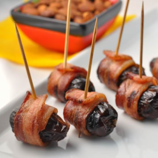 Bacon Wrapped Stuffed Dates