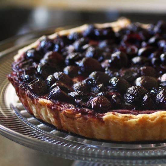 Cherry cheesecake tart