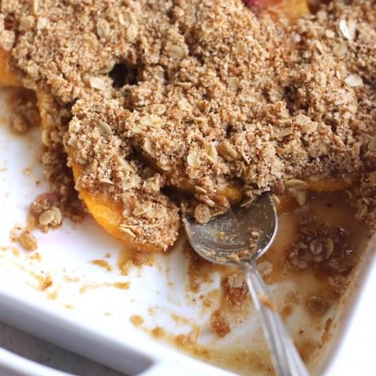 Easy Healthy Peach Crisp
