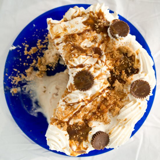 Peanut Butter Cookie Ice Cream Cake