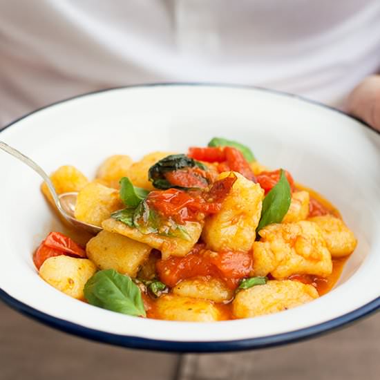 Gnocchi with cherry tomatoes