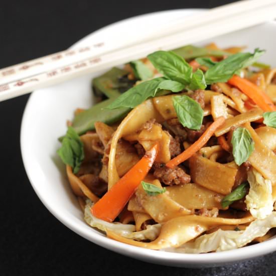 Thai Pork Drunken Noodles