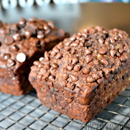 Healthier Chocolate Banana Bread