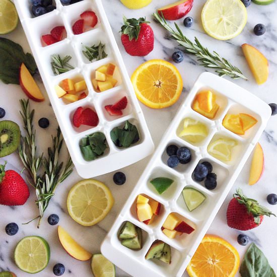 Fruit Infused Ice Cubes