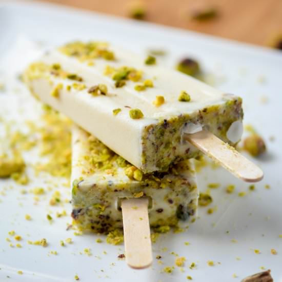 Pepper and Pistachio Ice Cream Pops