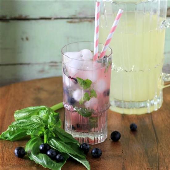 Blueberry-Basil Lemonade