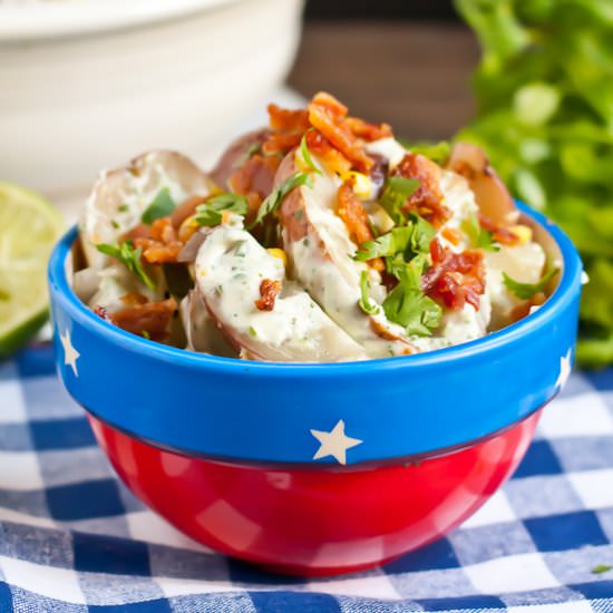 Jalapeno Corn Bacon Potato Salad