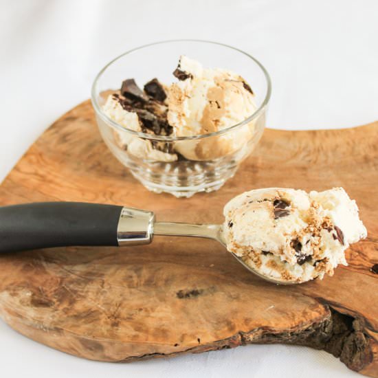 Coffee Chocolate Swirl Ice Cream