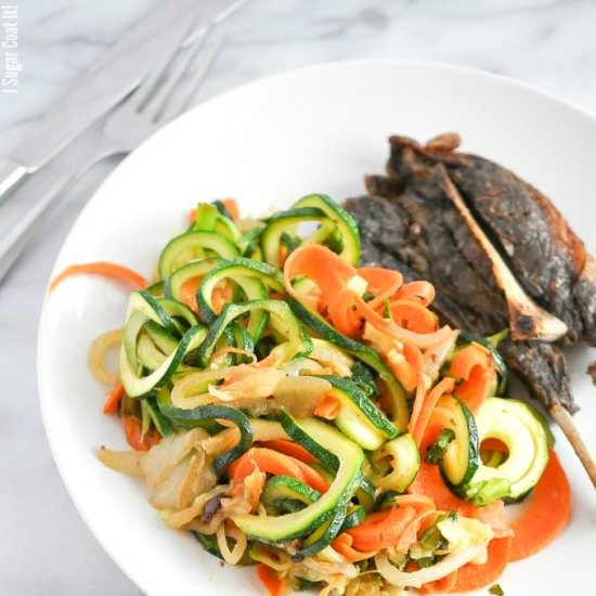 Grilled Zucchini and Carrot Noodles