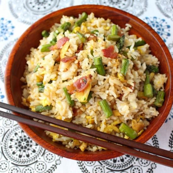 Bacon and Asparagus Fried Rice