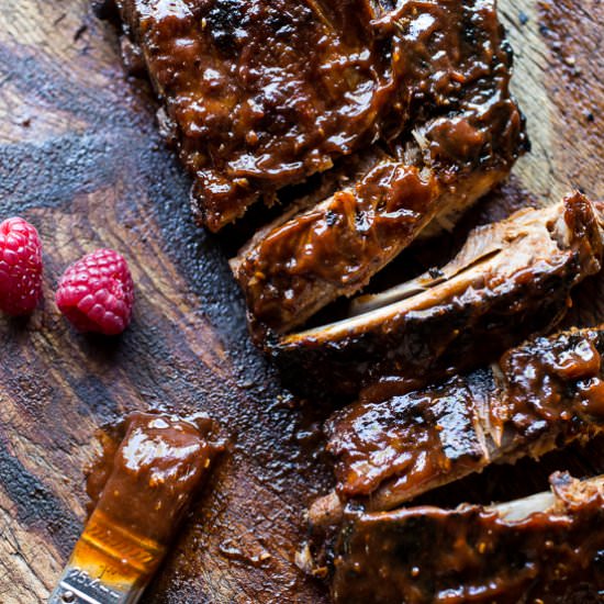 Crockpot Grilled Fiery BBQ Ribs