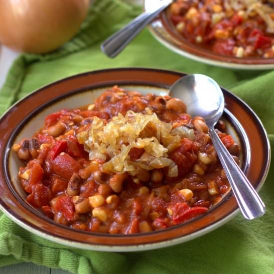 Sweet Corn Caramelized Onion Chili