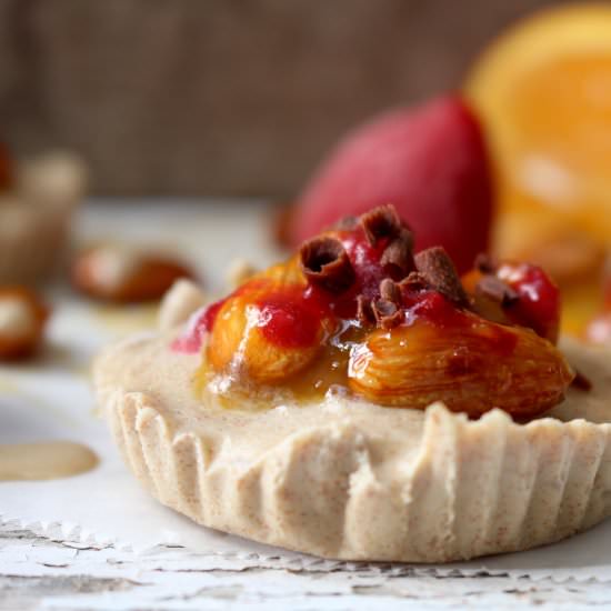 Orange Almond Tahini Fudge Cups
