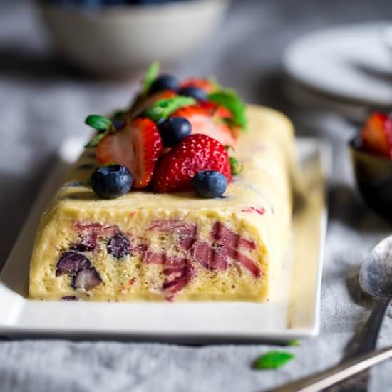 Paleo Lemon Honey Berry Semifreddo