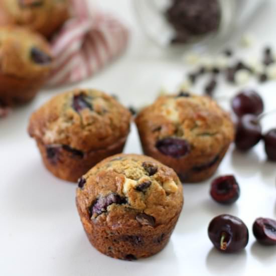 Double Chocolate Cherry Muffins