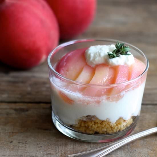 Peach & Ricotta Cheesecake Parfaits
