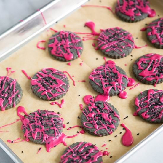 Black Sesame Hibiscus Cookies