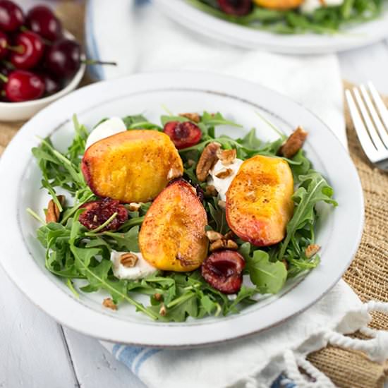 Fresh Grilled Peach Salad