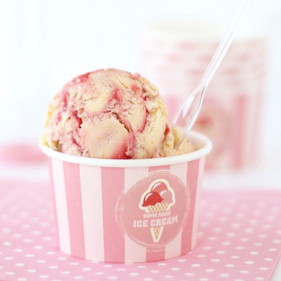 Nectarine Raspberry-Ripple Gelato