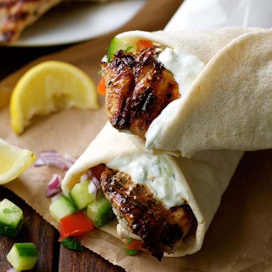 Greek Chicken Gyros