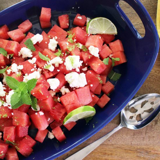 Watermelon + Feta and Mint