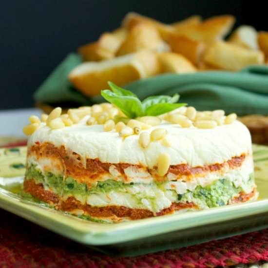 Pesto & Sun Dried Tomato Torta