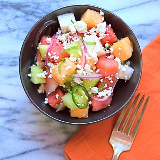 Melon, Cucumber and Jicama Salad