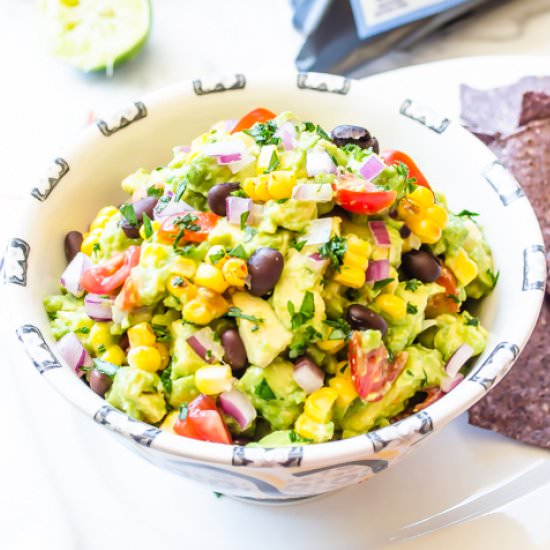 Street Corn Black Bean Guacamole