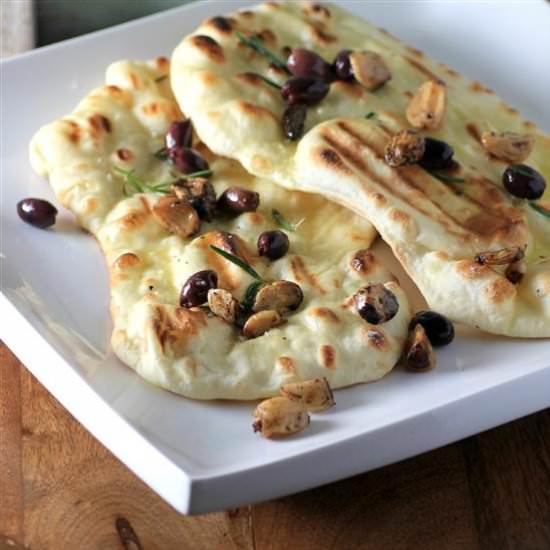 BBQ Flatbread with Olives