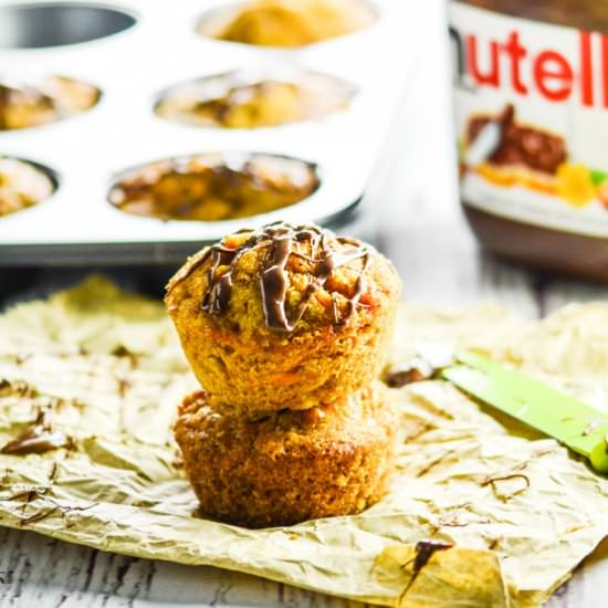 Carrot Cake Muffins with Nutella