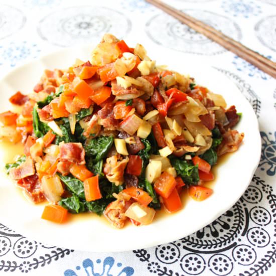 Kale Salad with Bacon