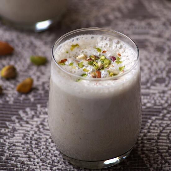 Banana Almond Pistachio Milkshake
