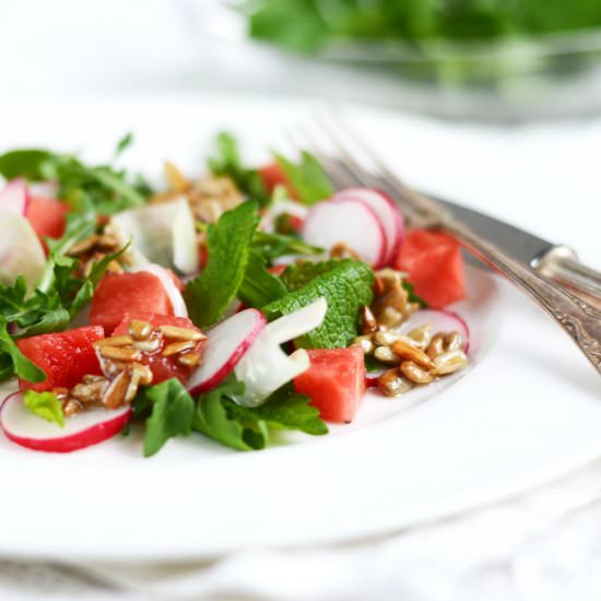 Summer Salad with Radish and Melon
