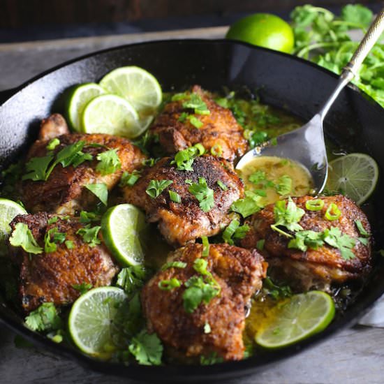 Chicken with Lime, Garlic, Cilantro
