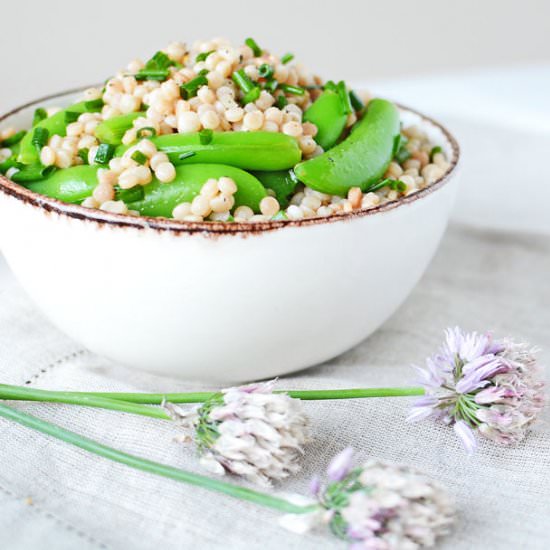 Israeli Couscous and Pea Salad