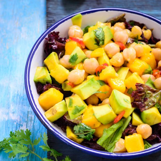 Mango, Avocado and Chickpea Salad
