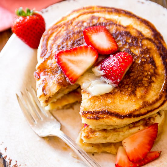 Strawberry Buttermilk Pancakes