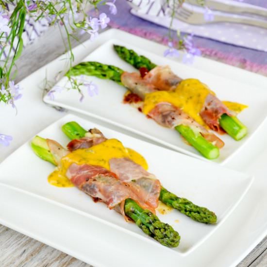 Asparagus Wrapped in Ham