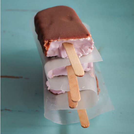 Chocolate Cherry Ice Cream Bars