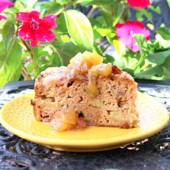 Sour Cream Rhubarb Cake