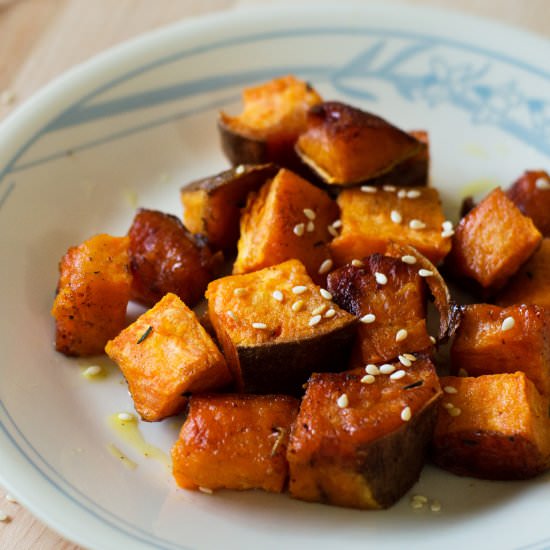Slightly Savory Sweet Potatoes